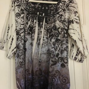 multi colored loose fitting top